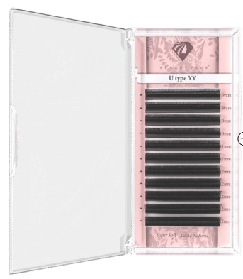 PESTAÑAS TIPO U-YY EFECTO RIMEL FIBRA TECNOLOGICA.